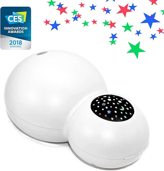 ZAQ Sky Aroma Essential Oil Kids Diffuser LiteMist Ultrasonic Aromatherapy Humidifier - 120 ML Warm Light (White)