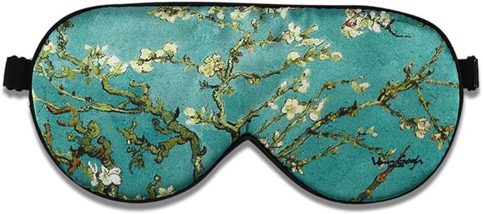 Alaska Bear Natural Silk Sleep Mask, Blindfold, Super Smooth Eye Mask (Blossom Almond)