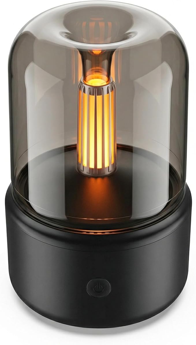 LONCIN Essential Oil Diffuser, 120ml Aromatherapy Diffuser with Auto Shut-Off Function, Ultrasonic Diffusers for Essential Oils, Cool Mist Humidifier with Warm Lights, for Home & Office