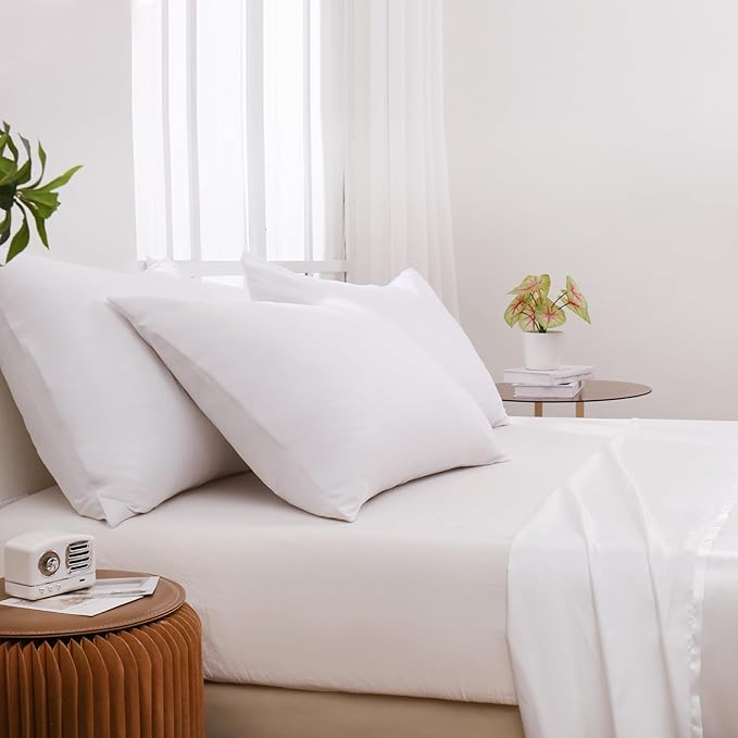 White Pillowcases Queen 12 Pack, 20x30 Pillow Cases with Envelope Closure, Soft Plain Brushed Microfiber Covers Breathable Wrinkle-Resistant