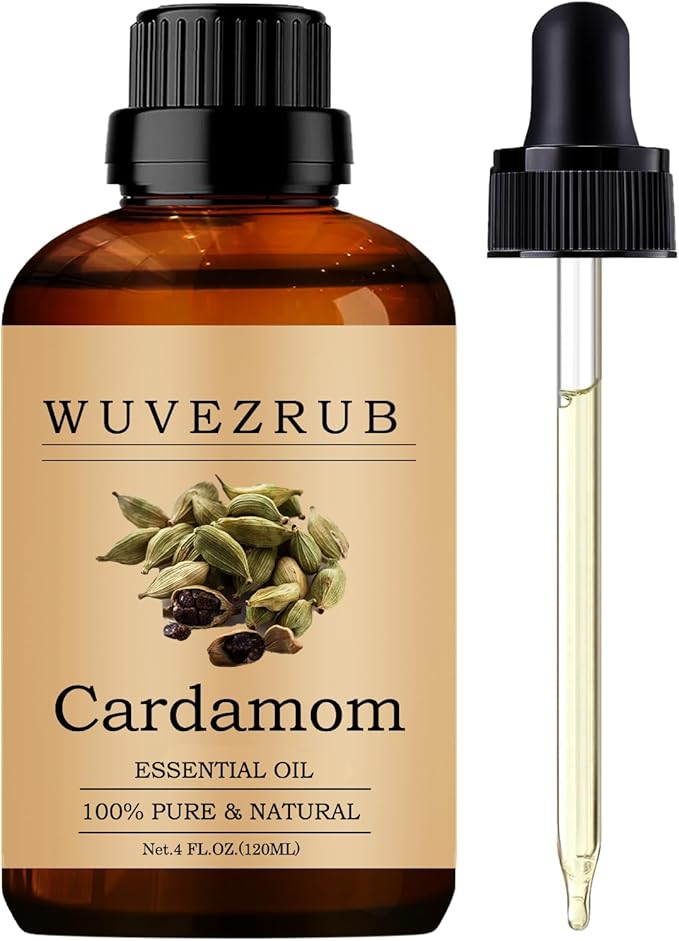 Cardamom Essential Oils 120ML, Pure Cardamom Essential Oil for Aromatherapy Diffuser - 4 Fl Oz