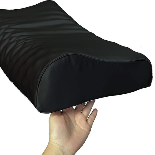 100% Mulberry Silk Pillowcase for Memory Foam Pillow, Cervical Pillow, Smooth Silk Pillow Cover for Contour Pillow (20 x 12.5 inch, Black)