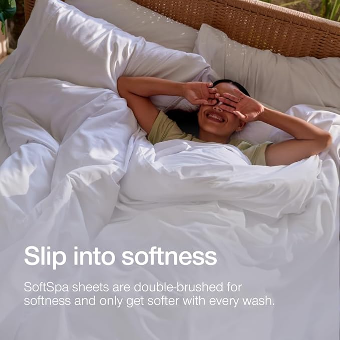 Coop Home Goods Comphy SoftSpa Pillowcase Set of 2, White Super Soft Pillow Cases Queen, Pillow Cases, Luxury Spa, Breathable, Hotel Quality Pillow Cases
