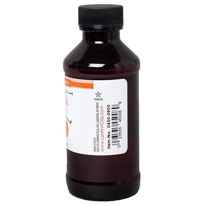 LorAnn Oils Super Strength Flavoring - Used For Candy Making, Flavoring Extracts, Baking, Hard Candy, and Flavor Oils - Bold, Natural Flavors 4X Stronger Than Extracts - Peach, 4 fl oz