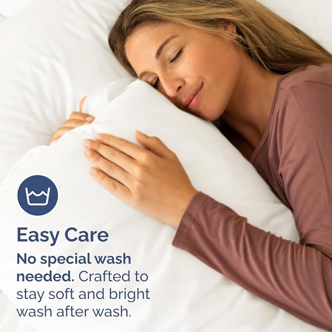 Standard Pillow Cases Set of 8 - Ultra Soft Hotel Quality Pillowcase Covers - Comfy & Wrinkle Free - Shrink, Stain and Fade Resistant - Machine Washable Pillow Protectors - 8 Piece Set - Antique White