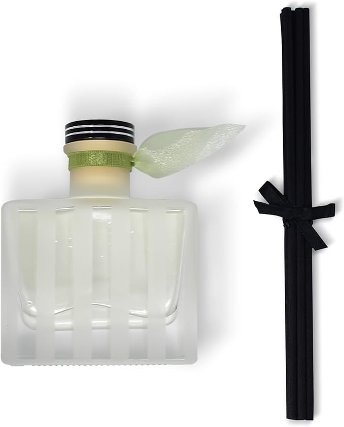 Reed Diffuser Set, English Pear & Bergamot Scented Oil Diffuser with Sticks, Home Fragrance Accessories for Bathroom Shelf Decor, Aroma Diffusers for Home or Office Desk, USA Made