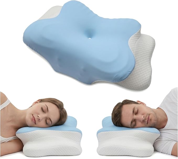 Cervical Pillow for Neck Pain – Ergonomic Memory Foam Bed Pillow for Side and Back Sleepers with Adjustable Height, Breathable Cooling Cover – Orthopedic Support for Spine Alignment