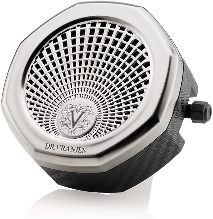 Dr. Vranjes Carparfum Nickel – Rosso Nobile Fragrance – Luxury Italian Car Air Freshener & Vent Diffuser – Made in Florence, Italy