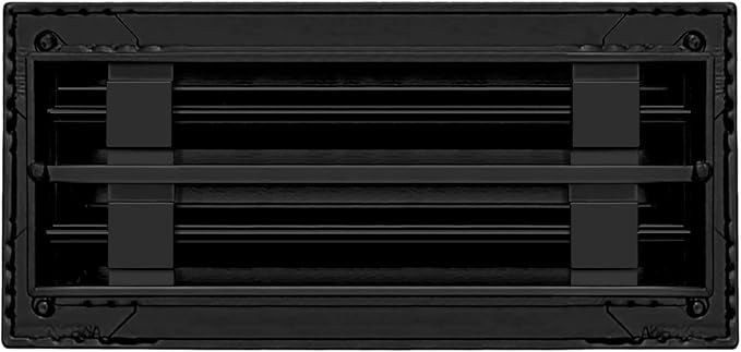 BUILDMART - 10x4 Modern AC Vent Cover - Decorative Black Aluminum Air Vent - Standard Linear Slot Diffuser - Heating and Cooling Register Grille for Ceiling, Walls & Floors - Texas Buildmart
