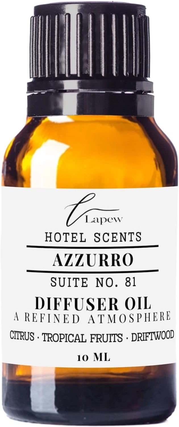Lapew Hotel Scents Luxury Diffuser Oil | Azzurro Suite 81 | Inspired by Capri Blue Volcano | Hotel Fragrance Oil for Nebulizer & Waterless Diffuser | 10ml