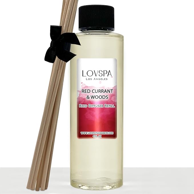 Holiday Red Currant & Woods Diffuser Oil - Luxury Essential Oils for Diffuser Refill & Air Freshener Room Spray - Long-Lasting Home Fragrance, Scented Oil for Diffusers, USA Made, 4oz