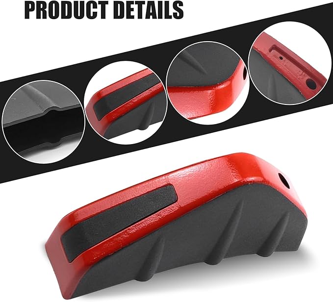 4 PCS Car Lower Bumper Lip Diffuser, 4.9" x 2.5" Spoiler Fin Protector, Vehicle Rear Splitter Lip Wing, Universal for Most Cars (Red & Black)