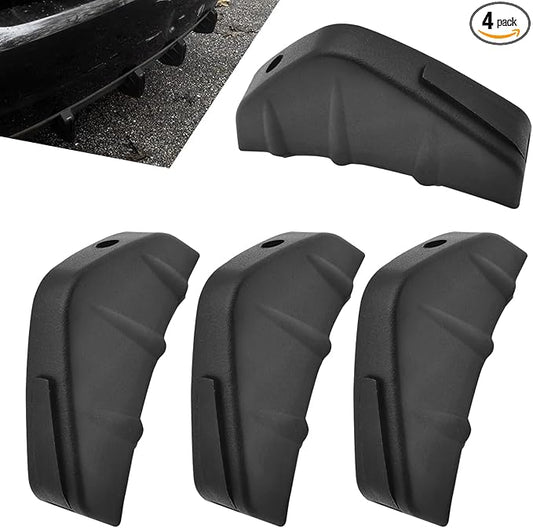 4 PCS Car Lower Bumper Lip Diffuser, 4.9" x 2.5" Spoiler Fin Protector, Vehicle Rear Splitter Lip Wing, Universal for Most Cars (Black)
