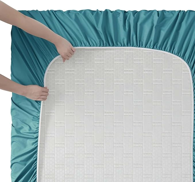 Clara Clark King Sheets, 6 Piece Set - Hotel Luxury Sheets for King Size Bed, Super Soft Bedding Set, King Size, Teal