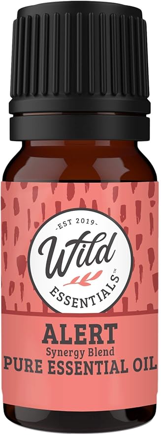 Wild Essentials Black Chrome Spider Essential Oil Car Vent Diffuser Kit – 316L Stainless Steel Locket, Rubber-Coated 4-Way Clip, 8 Color Pads (22mm), 25mm – Includes Alert & Inner Calm (2 x 10ml)