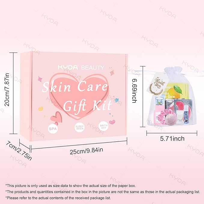KYDA 84PCS SPA Party Supplies for Women, Face Mask, Hand Cream, Lip Balm, Under Eye Patches, Lips Mask, Skincare Set, Foot Bath Bomb and Hair Band, Spa Birthday Sleepover Party Supplies Slumber Party