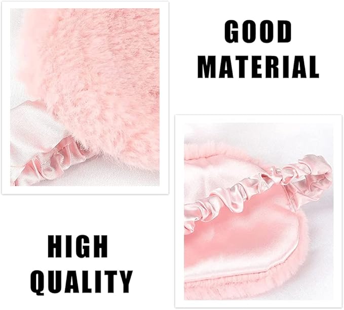 4 Pcs Plush Sleep Masks, Ultra Cute Soft Eye Cover, Blindfold Travel Masks for Kids Men Women(Random Color)