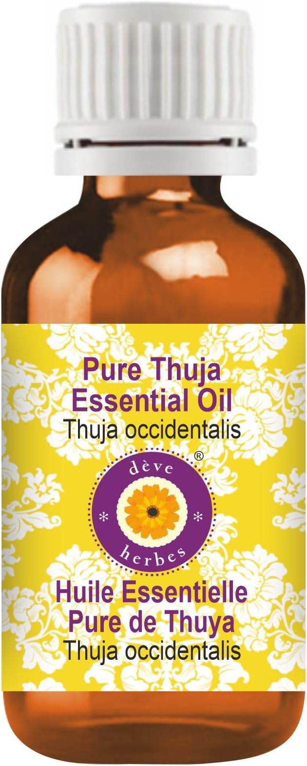 Deve Herbes Pure Thuja Essential Oil (Thuja occidentalis) Steam Distilled 30ml (1 oz)
