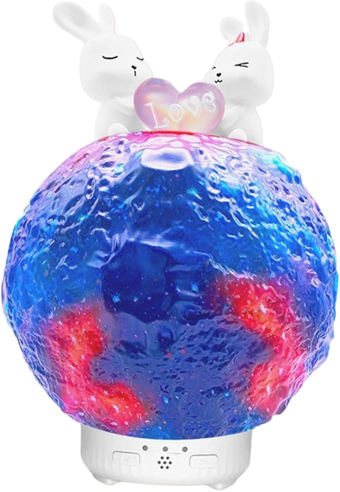 Essential Oil Diffuser, Mist Spray Silent Air Humidifier with Moon Statue for Bedside Office SPA Dorm Decor (Sky)