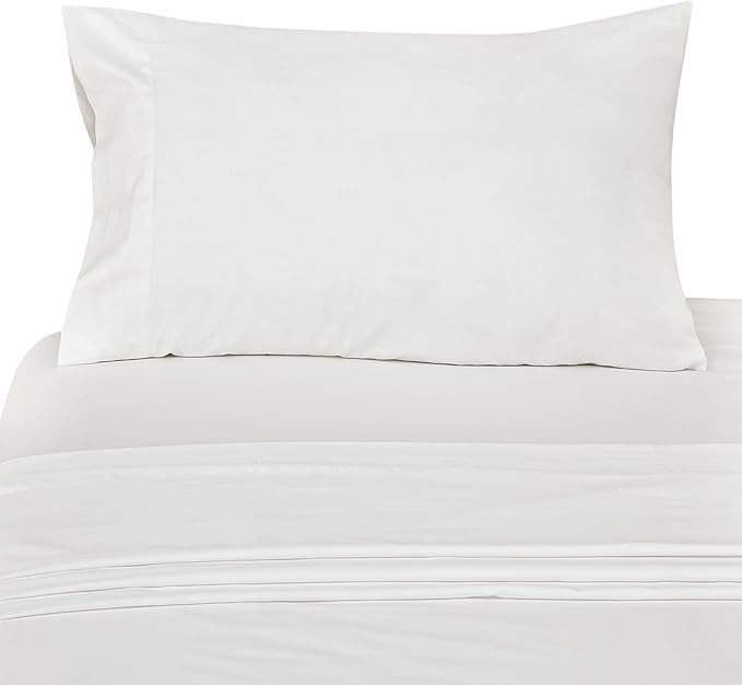 ROYALE LINENS Bamboo Viscose Queen Sheet Set - Cooling Bed Sheet Set - 1 Fitted, 1 Flat & 2 Pillowcase - Fits Up to 16" - Organic Viscose Derived from Bamboo - Bedding Sheet Set (Queen, Bright White)