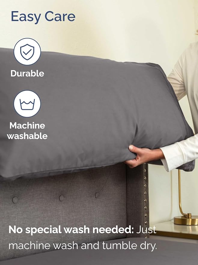 Extra Deep Full Sheet Set - 4 Piece Breathable & Cooling Bed Sheets - Easily Fits 18 to 24 inch Mattress - Ultra Soft, Wrinkle & Fade Free with Extra Deep Pockets - Hotel Luxury Bedding - Dark Grey