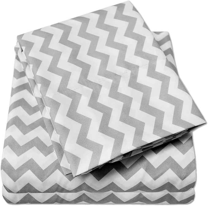 1500 Supreme Collection Queen Sheet Sets Chevron Gray - Luxury Hotel Bed Sheets and Pillowcase Set for Queen Mattress - Extra Soft, Elastic Corner Straps, Deep Pocket Sheets, Queen, Chevron Gray