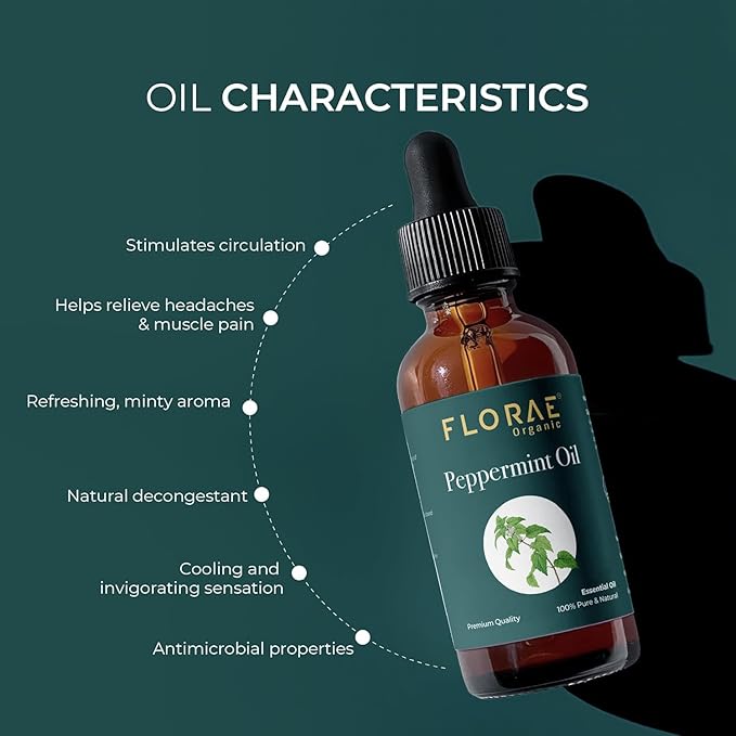 Peppermint Essential Oil 4 Fl Oz 100% Pure and Natural Essential Oil with Dropper for Diffuser Aromatherapy Massage Candle and Soap Making Fragrance (118 Ml)