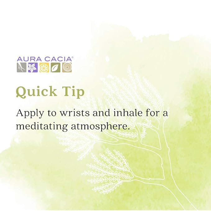 Aura Cacia Frankincense Roll-On | GC/MS Tested for Purity | 9.2ml (0.31 fl. oz.)