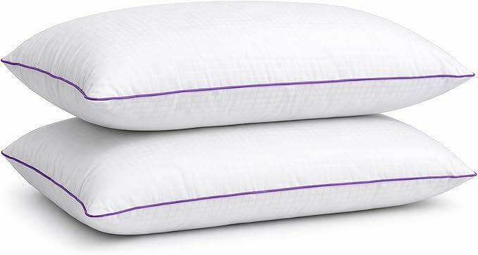 Pillows Queen Size Set of 2 – Bed Pillows for Sleeping, Down Alternative Pillows, Soft Yet Supportive, Maintains Loft, Hotel Quality, Machine Washable