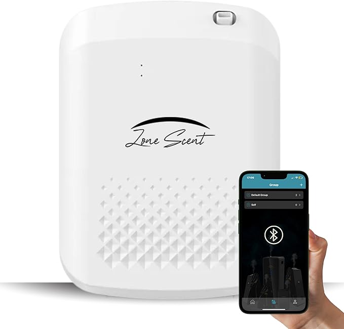 Smart Essential Oil Diffuser for Home and Commercial Use – 1500 Sq Ft Cold Air Scent Machine – Waterless, Quiet, Safe, App-Controlled Aroma Diffuser – ZS-01F (White)