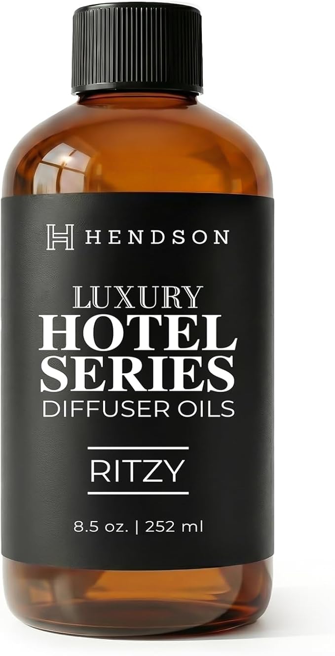 Hendson Ritzy Diffuser Oil Refill Inspired by The Iconic 5-Star Coastal Blend - Bergamot Lemon Sea Breeze Luxury Hotel Series Fragrance Oil for Diffusers, Crafting & Aromatherapy (8.5 Fl Oz)