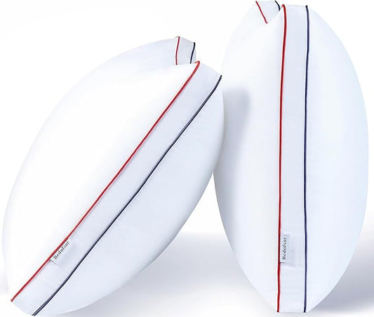 Bed Pillows for Sleeping, Medium Firm and Supportive Gusseted Pillows for Side and Back Sleepers, King Size Pillows Hotel Quality Set of 2, Cooling Down Alternative Fluffy Soft Pillow