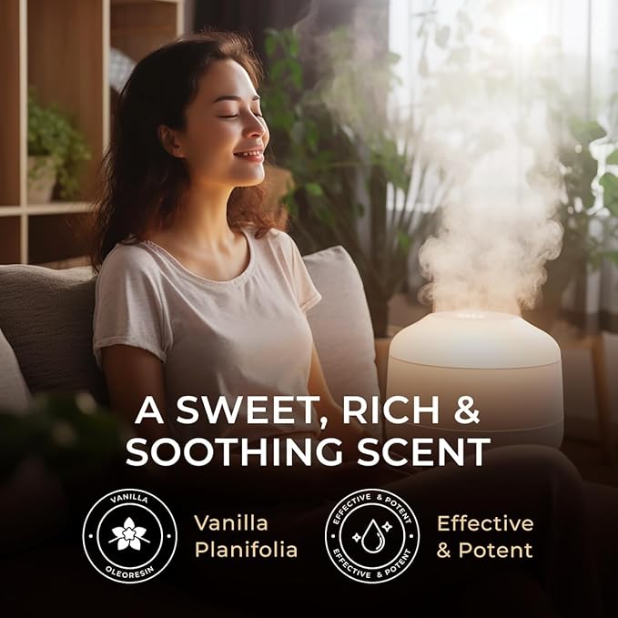 Gya Labs Vanilla Essential Oil Combo Pack (0.34 Fl Oz, Pack of 2) - Vanilla Oleoresin Oil for Diffuser, Skin, Aromatherapy, Soap & Candle Making Scents - Long Lasting Oil Perfume