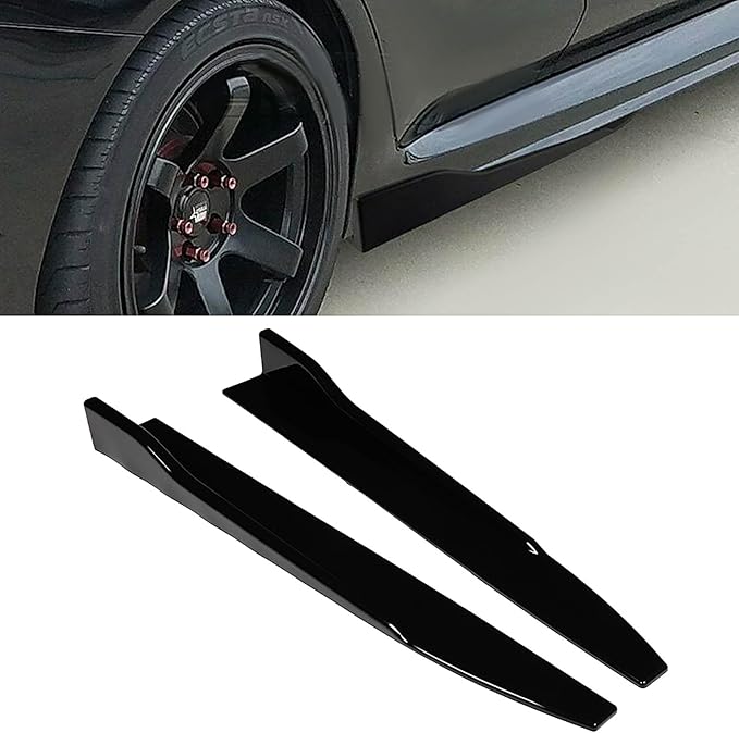 SCITOO Glossy Black ABS Universal Side Skirt Rocker Splitters Winglet Canard Diffuser