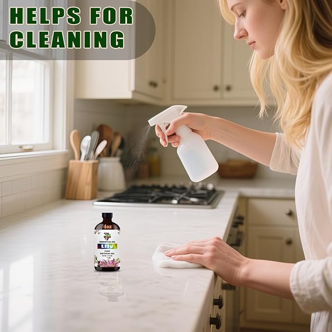 Lily Essential Oil - Lily Oils for Diffusers, Humidifiers, DIY Candles, Soap, Cleaning, Home, Office, Yoga, Massage, Gifts - 4 fl oz (120 ml) - GV77ZF
