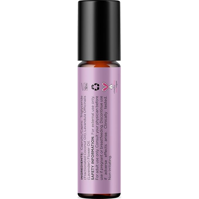 Lavender Essential Oil Roll On - Calming Aromatherapy Oil Roller for Sleep Headaches and Relaxation - Natural Pre-Diluted Sleep Oil for Nighttime Relaxation with Lavender Essential Oil for Skin
