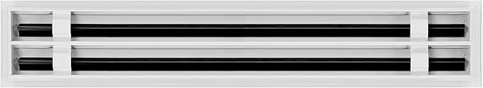 BUILDMART - 22x4 Modern AC Vent Cover - Decorative White Aluminum Air Vent - Standard Linear Slot Diffuser - Heating and Cooling Register Grille for Ceiling, Walls & Floors - Texas Buildmart