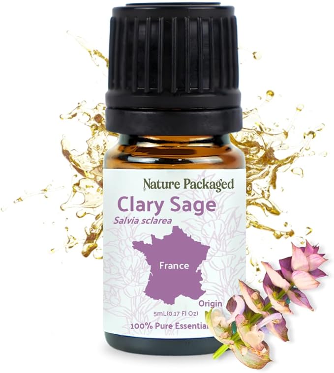 Clary Sage Essential Oil - Direct from France - Steam Distilled - Aceite de Salvia Esclarea for Aromatherapy, Massage, Diffuser, DIY Candle and Soap Making - 5ml