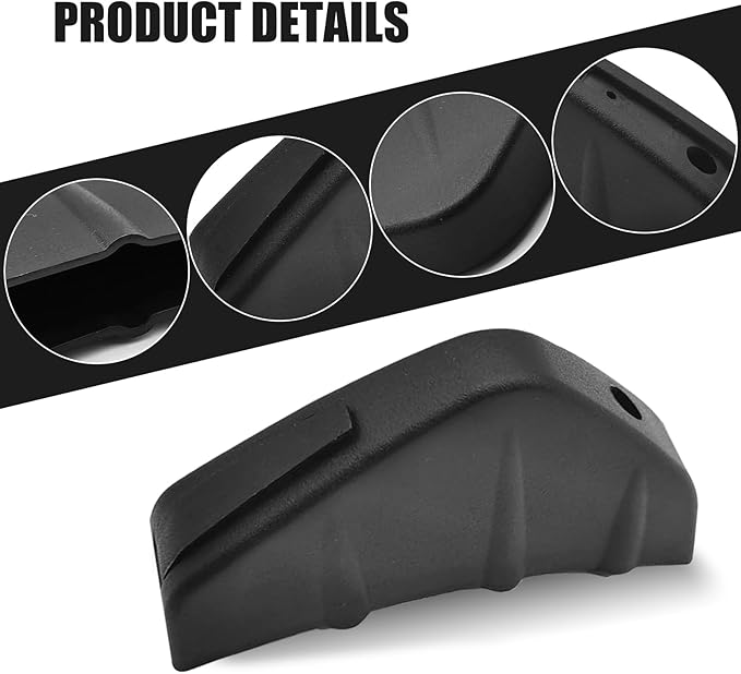 4 PCS Car Lower Bumper Lip Diffuser, 4.9" x 2.5" Spoiler Fin Protector, Vehicle Rear Splitter Lip Wing, Universal for Most Cars (Black)