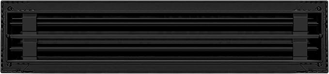 BUILDMART - 18x4 Modern AC Vent Cover - Decorative Black Aluminum Air Vent - Standard Linear Slot Diffuser - Heating and Cooling Register Grille for Ceiling, Walls & Floors - Texas Buildmart