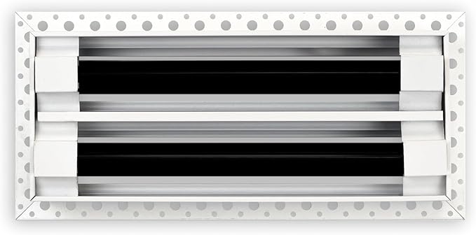 BUILDMART - 10x4 MUD-in Air Vent Cover - Drywall MUD in White Air Vent - MUD Linear Slot Diffuser - Register Grille for Ceiling and Walls - Texas Buildmart