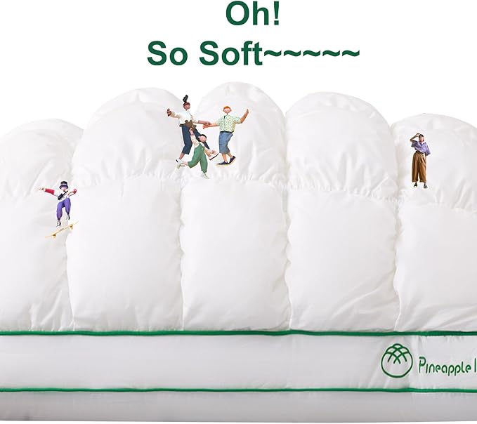 YOUR MOON Fluffy Support Bed Pillow Queen Size Set of 2, Super Soft Premium Down-Alternative Filling for Sleeping, Luxury Hotel Quality Bed Pillows for Side Sleeper (White)