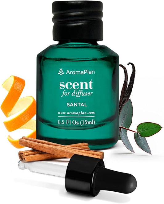AromaPlan Hotel Scent Diffuser Oil, Santal 15 mL, 0.5 Fl.oz- Luxury Hotel Fragrance in Dropper Bottle for Aromatherapy -Hotel Essential Oil Fragrance Scent Diffuser Oil, USA Made