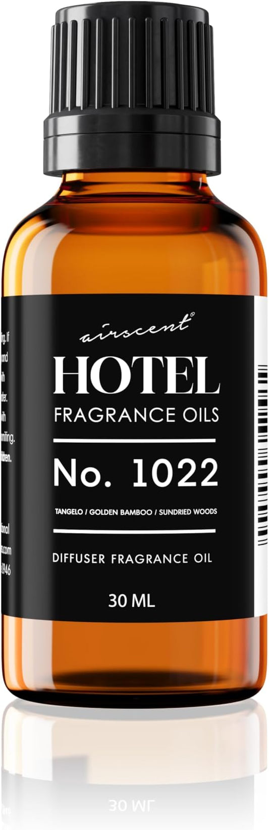 AirScent Hotel Diffuser Oil No. 1022 - Tangelo Golden Bamboo Sundried Woods - Hotel Scent Dupe - Premium Fragrance Oil for Ultrasonic and Waterless Diffusers and Crafting - 30 mL, 1 fl oz Glass Bottle