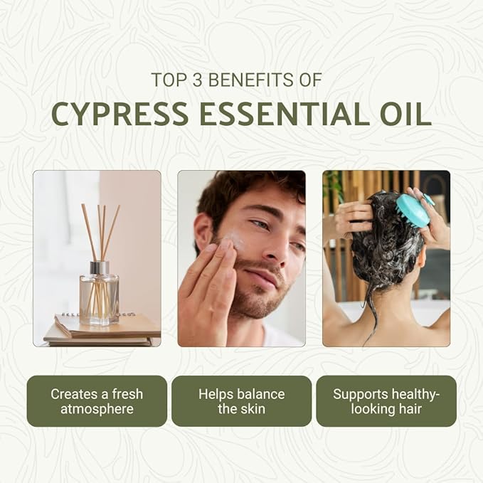 Cypress Essential Oil - Direct from Essential Oils SL in Mediterranean Spain - Aceite de Ciprés for Diffuser, 100% Pure Therapeutic Grade - Aromatheraphy, Skincare (22lbs)
