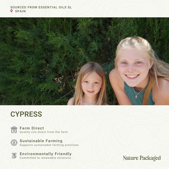 Cypress Essential Oil - Direct from Essential Oils SL in Mediterranean Spain - Aceite de Ciprés for Diffuser, 100% Pure Therapeutic Grade - Aromatheraphy, Skincare (15ml)