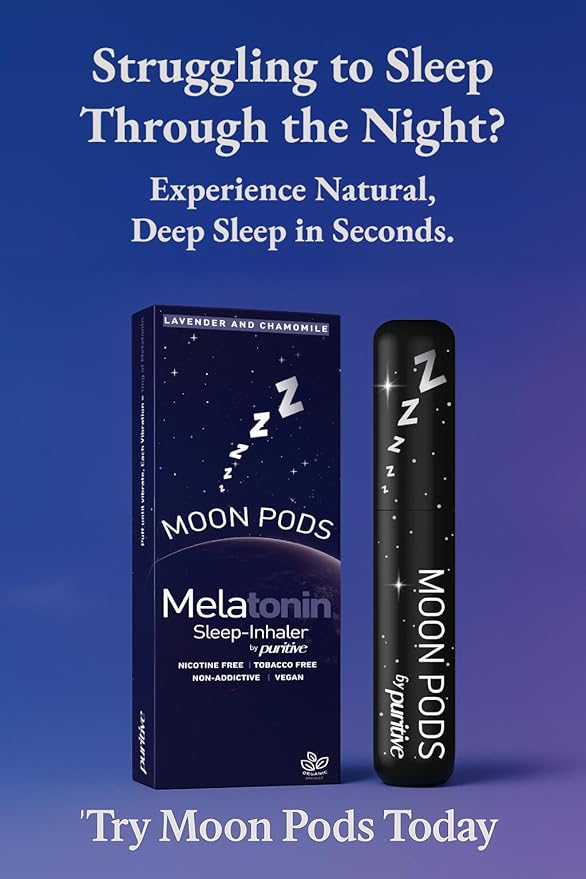 Melatonin Diffuser for Sleep Support – Natural Sleep Aid & Stress Relief – Nicotine-Free, Non-Habit Forming – Reusable & Portable Melatonin Diffuser – Peppermint Aroma – 20ml