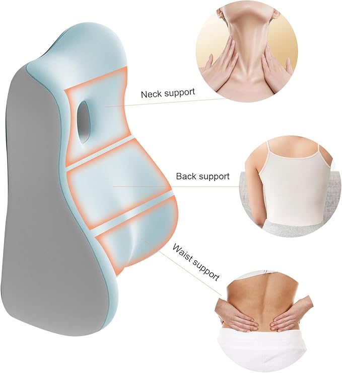 Intimacy Support Wedge Pillow for Couples, Memory Foam Positioning Cushion for Back, Neck & Waist Pain Relief with Washable Cover, Portable Design for Relaxing, Reading & Adult Play-Blue