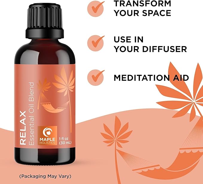 Relaxing Essential Oil Blends for Diffuser - Relax Chill Dream and Energize Essential Oils for Diffusers Aromatherapy and Baths with Pure Essential Oils Including Citrus & Mint Essential Oils