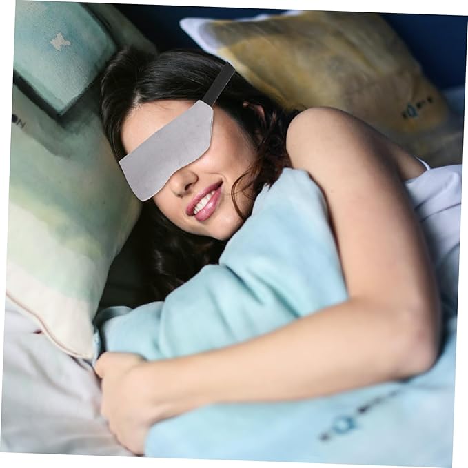 PartyKindom 1PC Adjustable Grey Eye Mask Portable Blindfold for Sleep and Rest for Travel Home and Light Sensitivity Relief